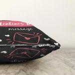 Sevgililer Günü Temalı Özel Tasarım Dijital Baskılı Modern Raşel Kadife Yastık Kırlent Kılıfı Realhomes