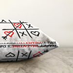 Sevgililer Günü Temalı Özel Tasarım Dijital Baskılı Modern Raşel Kadife Yastık Kırlent Kılıfı Realhomes