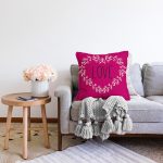 Sevgililer Günü Temalı Özel Tasarım Dijital Baskılı Modern Raşel Kadife Yastık Kırlent Kılıfı Realhomes