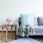 - Sonil-K9272-Gorsel-1 - Realhomes  Mavi & Beyaz Ogea Desenli Dijital Baskılı Dekoratif Raşel Kadife Yastık Kırlent Kılıfı Realhomes