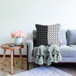 - Sonil-K9276-Gorsel-1 - Realhomes Siyah & Beyaz Ogea Desenli Dijital Baskılı Dekoratif Raşel Kadife Yastık Kırlent Kılıfı Realhomes