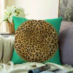 - Sonil-K9281-Gorsel - Realhomes Leopar Desenli Dijital Baskılı Modern Raşel Kadife Yastık Kırlent Kılıfı Realhomes