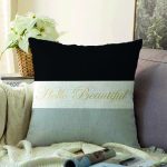 - Sonil-K9283-Gorsel - Realhomes  Hello Beautiful Siyah & Beyaz Dijital Baskılı Modern Raşel Kadife Yastık Kırlent Kılıfı Realhomes