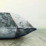 Siyah & Beyaz Mermer Tasarımlı Dijital Baskılı Dekoratif Raşel Kadife Yastık Kırlent Kılıfı Realhomes