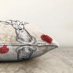 - Sonil-K93-Gorsel-2 - Realhomes Geyik Desenli Dijital Baskılı Dekoratif Raşel Kadife Yastık Kırlent Kılıfı Realhomes