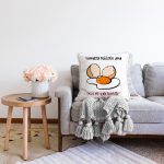 Özel Tasarım Yumurta Değildik Ama Dijital Baskılı Modern Raşel Kadife Yastık Kırlent Kılıfı Realhomes