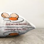 Özel Tasarım Yumurta Değildik Ama Dijital Baskılı Modern Raşel Kadife Yastık Kırlent Kılıfı Realhomes