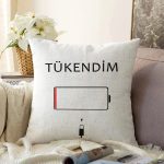 Özel Tasarım Tükendim Dijital Baskılı Modern Raşel Kadife Yastık Kırlent Kılıfı Realhomes