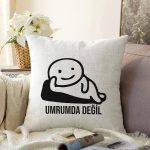 Özel Tasarım Umrumda Değil Dijital Baskılı Dekoratif Raşel Kadife Yastık Kırlent Kılıfı Realhomes