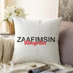 Özel Tasarım Zaafımsın Bilmiyorlar Dijital Baskılı Modern Raşel Kadife Yastık Kırlent Kılıfı Realhomes
