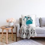 Özel Tasarım Dans Eden Çift Motifli Dijital Baskılı Dekoratif Raşel Kadife Yastık Kırlent Kılıfı Realhomes