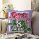 - Sonil-K9360-1-Gorsel - Realhomes  Özel Tasarım 8 Mart Gül Tasarımlı Dijital Baskılı Modern Raşel Kadife Yastık Kırlent Kılıfı Realhomes