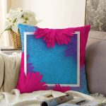 - Sonil-K9365-Gorsel - Realhomes  Özel Tasarım Gül Tasarımlı Dijital Baskılı Modern Raşel Kadife Yastık Kırlent Kılıfı Realhomes