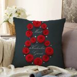 - Sonil-K9366-1-Gorsel - Realhomes Özel Tasarım 8 Mart Kırmızı Gül Tasarımlı Dijital Baskılı Modern Raşel Kadife Yastık Kırlent Kılıfı Realhomes
