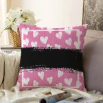 - Sonil-K9370-Gorsel - Realhomes Özel Tasarım Kalp Motifli Dijital Baskılı Modern Raşel Kadife Yastık Kırlent Kılıfı Realhomes