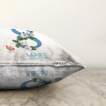 Özel Tasarım 8 Mart Çiçek Tasarımlı Dijital Baskılı Modern Raşel Kadife Yastık Kırlent Kılıfı Realhomes