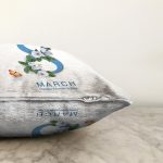 Özel Tasarım 8 March Çiçek Tasarımlı Dijital Baskılı Modern Raşel Kadife Yastık Kırlent Kılıfı Realhomes