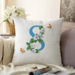 Özel Tasarım Çiçek Tasarımlı Dijital Baskılı Modern Raşel Kadife Yastık Kırlent Kılıfı Realhomes