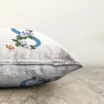 Özel Tasarım Çiçek Tasarımlı Dijital Baskılı Modern Raşel Kadife Yastık Kırlent Kılıfı Realhomes