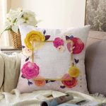 - Sonil-K9372-Gorsel - Realhomes Özel Tasarım Gül Tasarımlı Dijital Baskılı Modern Raşel Kadife Yastık Kırlent Kılıfı Realhomes