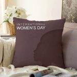 International Women's Day Tasarımlı Dijital Baskılı Modern Raşel Kadife Yastık Kırlent Kılıfı Realhomes
