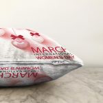 Özel Tasarım 8 March Kalp Tasarımlı Dijital Baskılı Modern Raşel Kadife Yastık Kırlent Kılıfı Realhomes