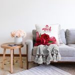 - Sonil-K9380-1-Gorsel-1 - Realhomes  Özel Tasarım 8 Mart Gül Desenli Dijital Baskılı Modern Raşel Kadife Yastık Kırlent Kılıfı Realhomes