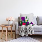 Özel Tasarım Çiçek Desenli Dijital Baskılı Modern Raşel Kadife Yastık Kırlent Kılıfı Realhomes