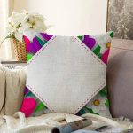 - Sonil-K9382-Gorsel - Realhomes  Özel Tasarım Çiçek Desenli Dijital Baskılı Modern Raşel Kadife Yastık Kırlent Kılıfı Realhomes