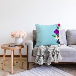 - Sonil-K9383-Gorsel-1 - Realhomes Özel Tasarım Çiçek Desenli Dijital Baskılı Modern Raşel Kadife Yastık Kırlent Kılıfı Realhomes