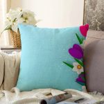 - Sonil-K9383-Gorsel - Realhomes Özel Tasarım Çiçek Desenli Dijital Baskılı Modern Raşel Kadife Yastık Kırlent Kılıfı Realhomes