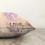 Özel Tasarım 8 March Kadın Silüetli Dijital Baskılı Modern Raşel Kadife Yastık Kırlent Kılıfı Realhomes