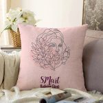 - Sonil-K9385-1-Gorsel - Realhomes  Özel Tasarım 8 Mart Kadın Silüetli Dijital Baskılı Modern Raşel Kadife Yastık Kırlent Kılıfı Realhomes