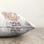 Özel Tasarım 8 Mart Kadın Silüetli Dijital Baskılı Modern Raşel Kadife Yastık Kırlent Kılıfı Realhomes