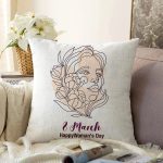 - Sonil-K9386-2-Gorsel - Realhomes Özel Tasarım 8 March Kadın Silüetli Dijital Baskılı Modern Raşel Kadife Yastık Kırlent Kılıfı Realhomes