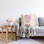 - Sonil-K9387-2-Gorsel-1 - Realhomes Özel Tasarım 8 March Kadın Silüetli Dijital Baskılı Modern Raşel Kadife Yastık Kırlent Kılıfı Realhomes