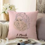 - Sonil-K9388-2-Gorsel - Realhomes Özel Tasarım 8 March Kadın Silüetli Dijital Baskılı Modern Raşel Kadife Yastık Kırlent Kılıfı Realhomes