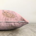 Özel Tasarım Kadın Silüetli Dijital Baskılı Modern Raşel Kadife Yastık Kırlent Kılıfı Realhomes