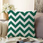 - Sonil-K9392-Gorsel - Realhomes Yeşil Zikzak Tasarımlı Dijital Baskılı Modern Raşel Kadife Yastık Kırlent Kılıfı Realhomes