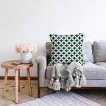 - Sonil-K9398-Gorsel-1 - Realhomes Yeşil Geometrik Çizimli Dijital Baskılı Modern Raşel Kadife Yastık Kırlent Kılıfı Realhomes