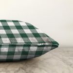 Yeşil Ekose Tasarımlı Dijital Baskılı Dekoratif Raşel Kadife Yastık Kırlent Kılıfı Realhomes