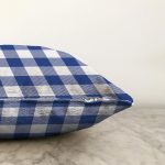 Lacivert Ekose Tasarımlı Dijital Baskılı Modern Şönil Yastık Kırlent Kılıfı Realhomes