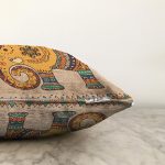 Etnik Figürlü Fil Desenli Dijital Baskılı Dekoratif Raşel Kadife Yastık Kırlent Kılıfı Realhomes