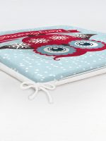 - 202-son - Realhomes Mery Christmas Temalı Baykuş Çizimli Modern Fermuarlı Sandalye Minderi Realhomes