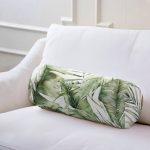 - RealHomes Özel Tasarımlı Dijital Baskılı İç Dolgulu Fermuarlı Silindir Yastık - Realhomes Yeşil Tropik Yapraklar Tasarımlı Dijital Baskılı Dekoratif İç Dolgulu Fermuarlı Çok Amaçlı Silindir Yastık Kırlent Realhomes
