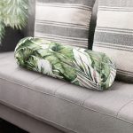 - RealHomes Özel Tasarımlı Dijital Baskılı İç Dolgulu Fermuarlı Silindir Yastık - Realhomes Yeşil Tropik Yapraklar Tasarımlı Dijital Baskılı Dekoratif İç Dolgulu Fermuarlı Çok Amaçlı Silindir Yastık Kırlent Realhomes