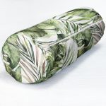 - RealHomes Özel Tasarımlı Dijital Baskılı İç Dolgulu Fermuarlı Silindir Yastık - Realhomes Yeşil Tropik Yapraklar Tasarımlı Dijital Baskılı Dekoratif İç Dolgulu Fermuarlı Çok Amaçlı Silindir Yastık Kırlent Realhomes