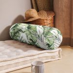 - RealHomes Özel Tasarımlı Dijital Baskılı İç Dolgulu Fermuarlı Silindir Yastık - Realhomes Yeşil Tropik Yapraklar Tasarımlı Dijital Baskılı Dekoratif İç Dolgulu Fermuarlı Çok Amaçlı Silindir Yastık Kırlent Realhomes