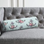 - RealHomes Özel Tasarımlı Dijital Baskılı İç Dolgulu Fermuarlı Silindir Yastık - Realhomes Mint Yeşili Zemin Çapa Tasarımlı Dijital Baskılı Dekoratif İç Dolgulu Yumuşak Silindir Form Yastık Kırlent Realhomes