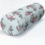 - RealHomes Özel Tasarımlı Dijital Baskılı İç Dolgulu Fermuarlı Silindir Yastık - Realhomes Mint Yeşili Zemin Çapa Tasarımlı Dijital Baskılı Dekoratif İç Dolgulu Yumuşak Silindir Form Yastık Kırlent Realhomes